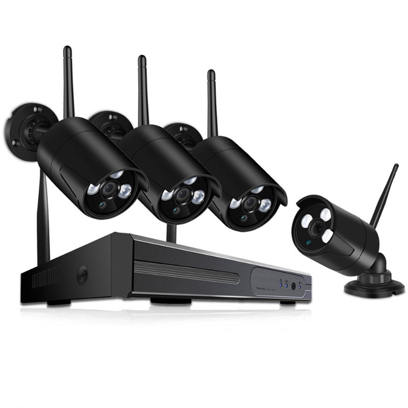 Wireless CCTV System 1080P 2MP 4CH WiFi NVR KIT IP Video Surveillance Kit